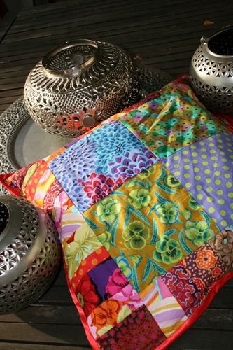 Patchwork quilt kussen Lochem